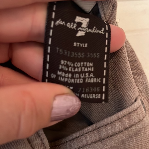 Men’s dark beige size 34 casual pants, 7 For All Mankind - Picture 5 of 6